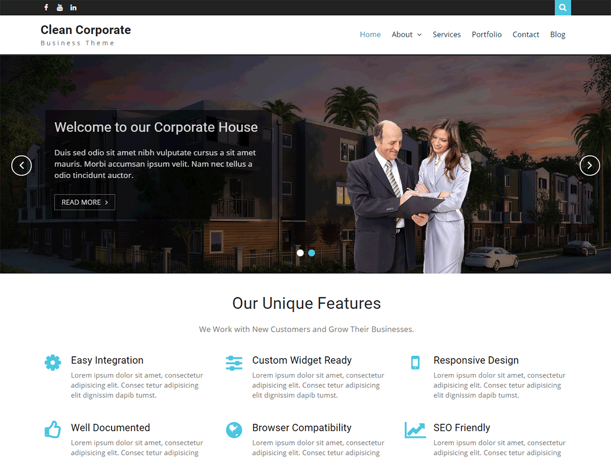 Clean Corporate screenshot