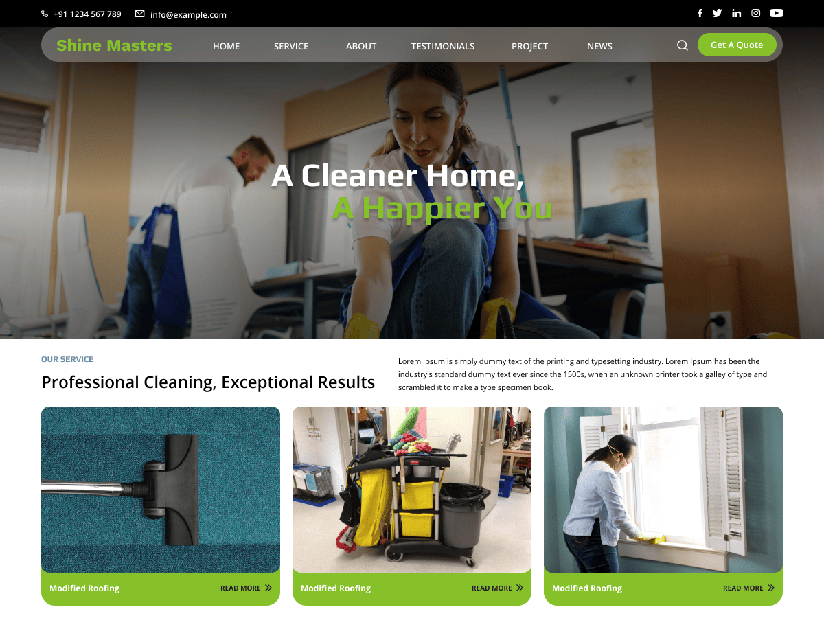 Cleaning Services Agent Screenshot