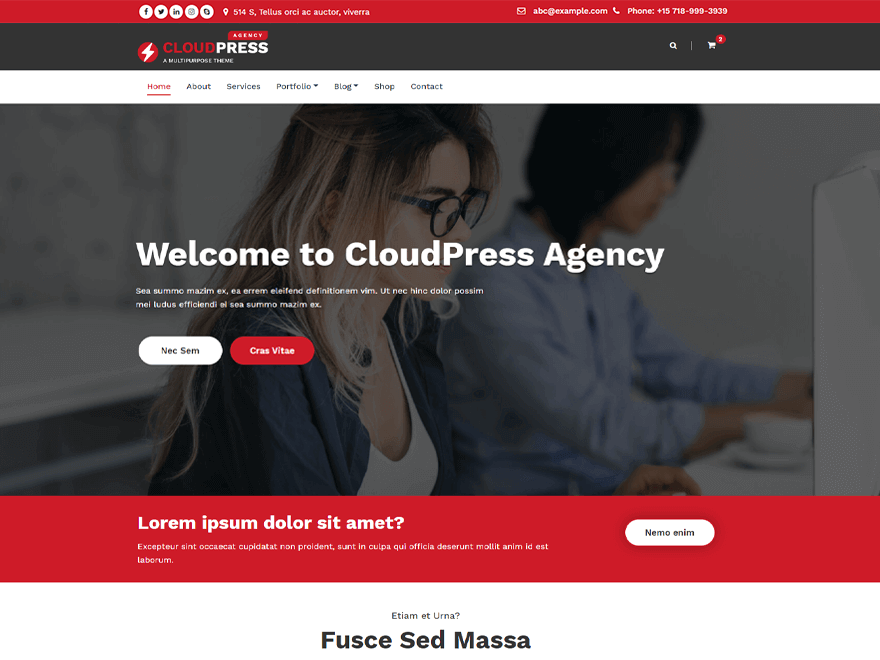 CloudPress Agency Screenshot