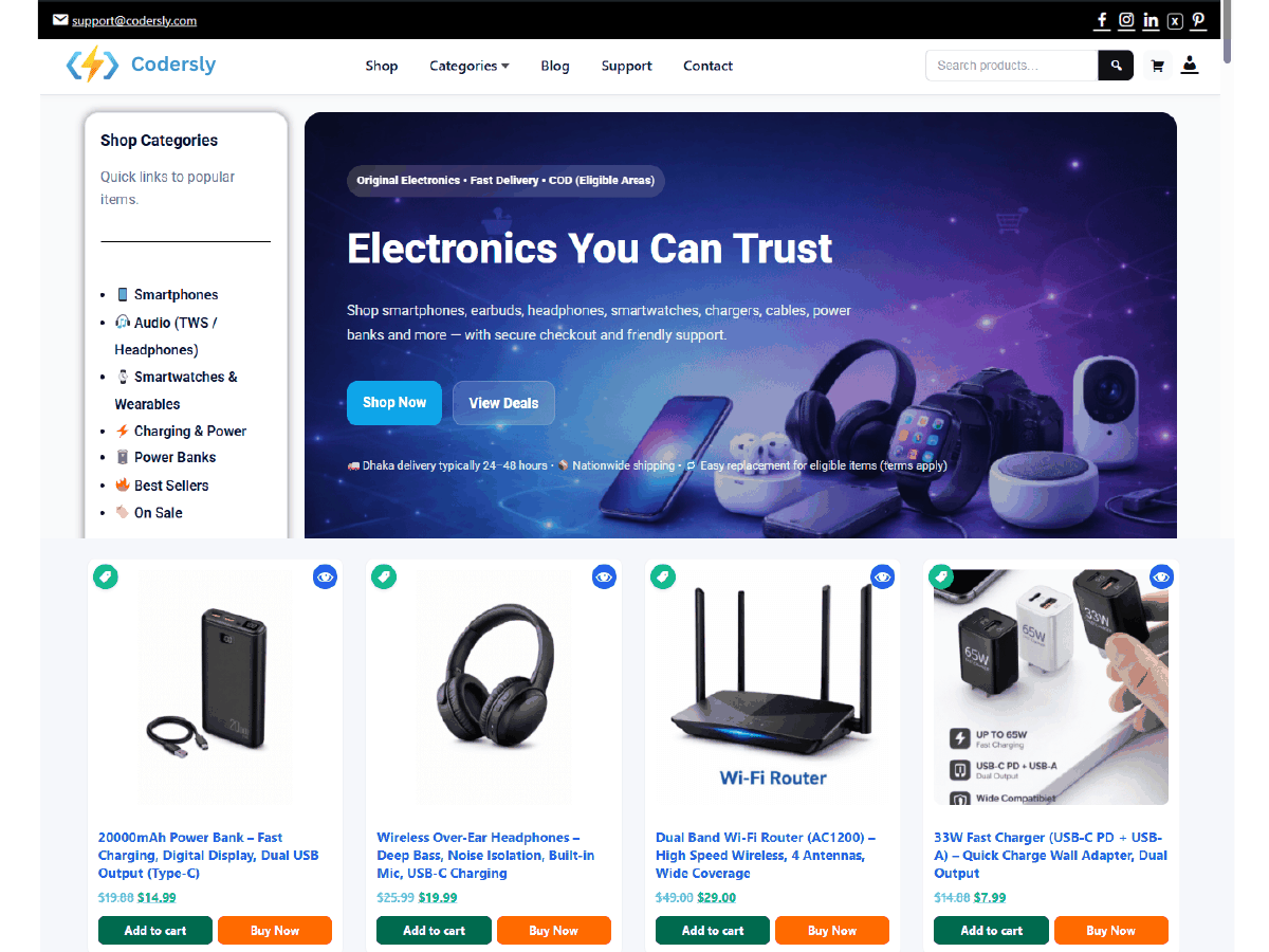 Codersly Shop screenshot