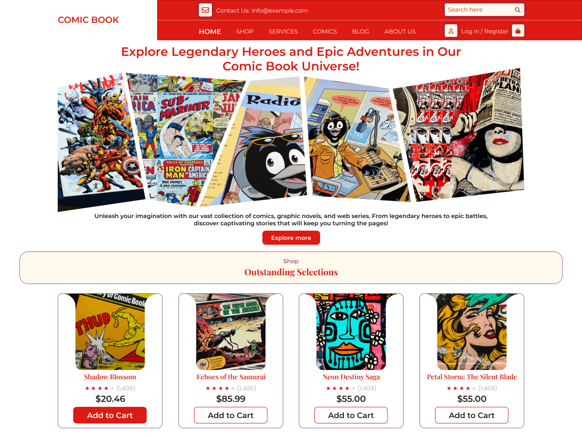Comic ebook screenshot