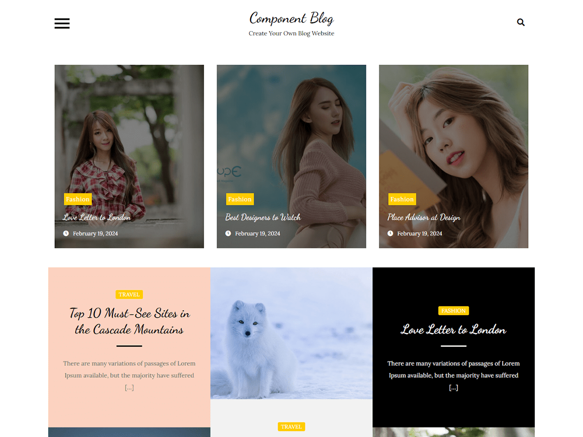 Component Blog Screenshot
