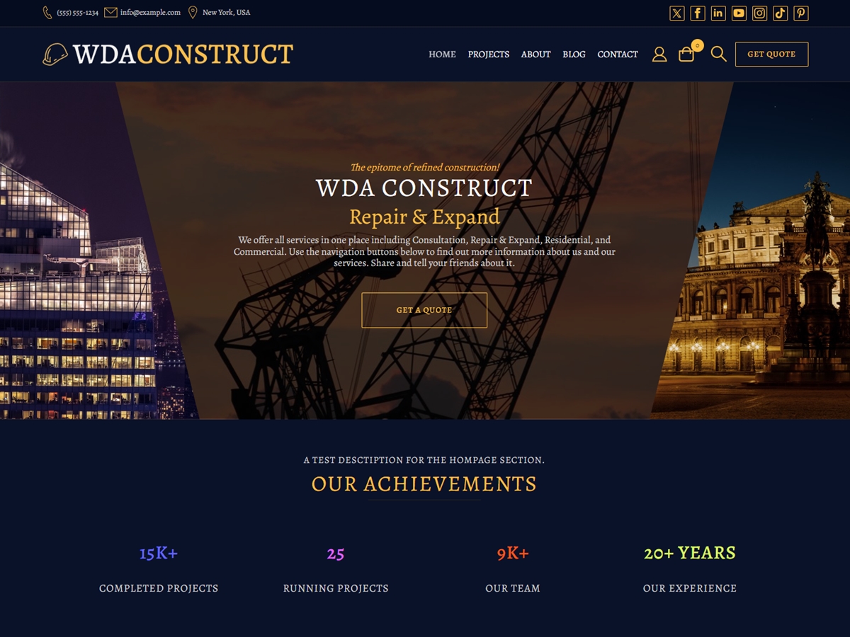 Construction Company WDA screenshot
