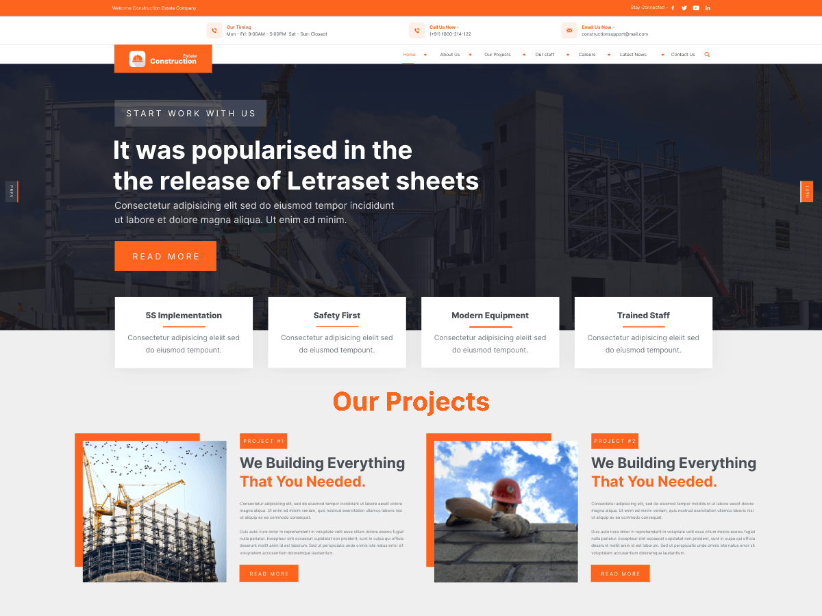 Construction Firm screenshot