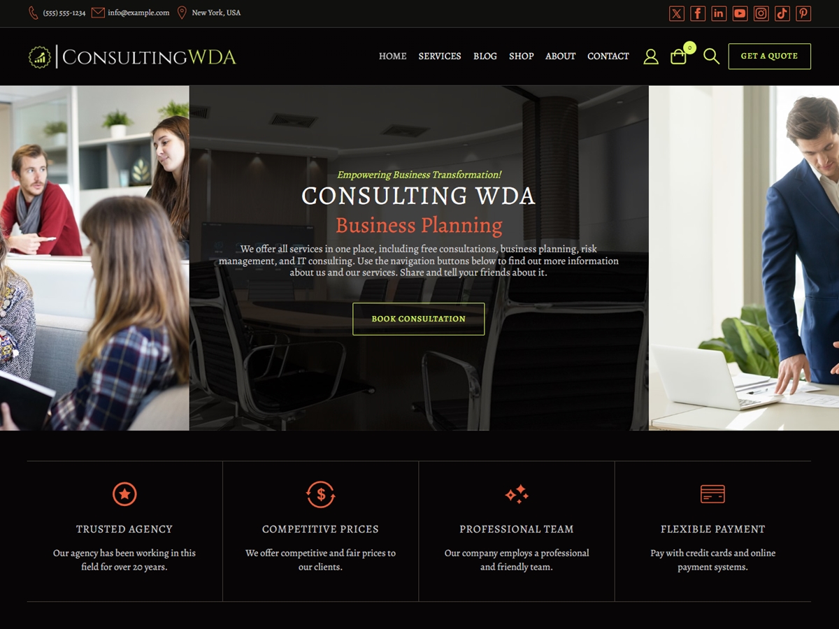 Consulting Services WDA screenshot