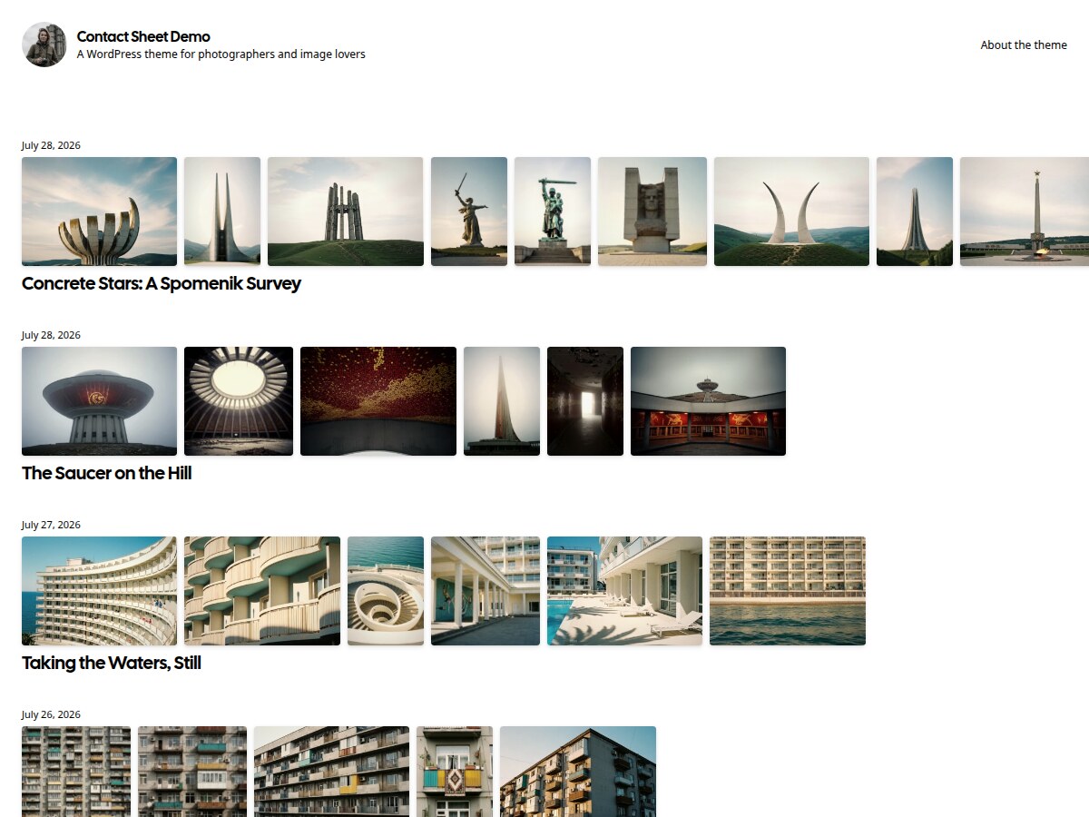 Contact Sheet screenshot