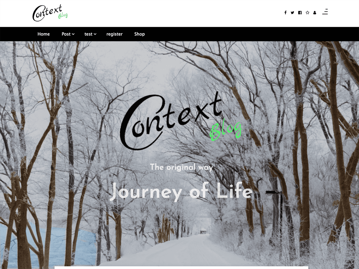 Context Blog screenshot