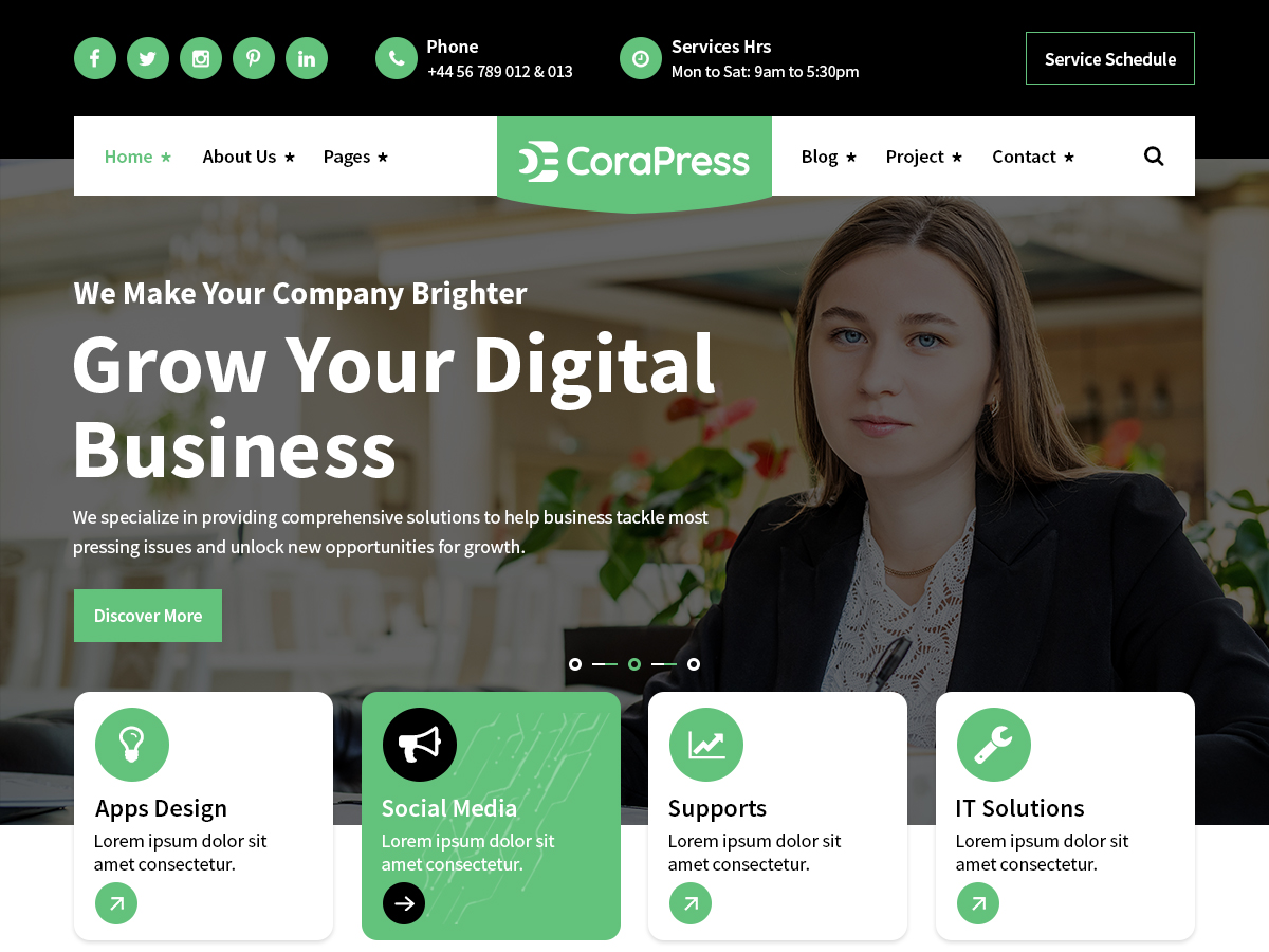 CoraPress screenshot