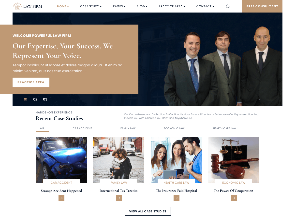 Corporate Lawyer Firm screenshot