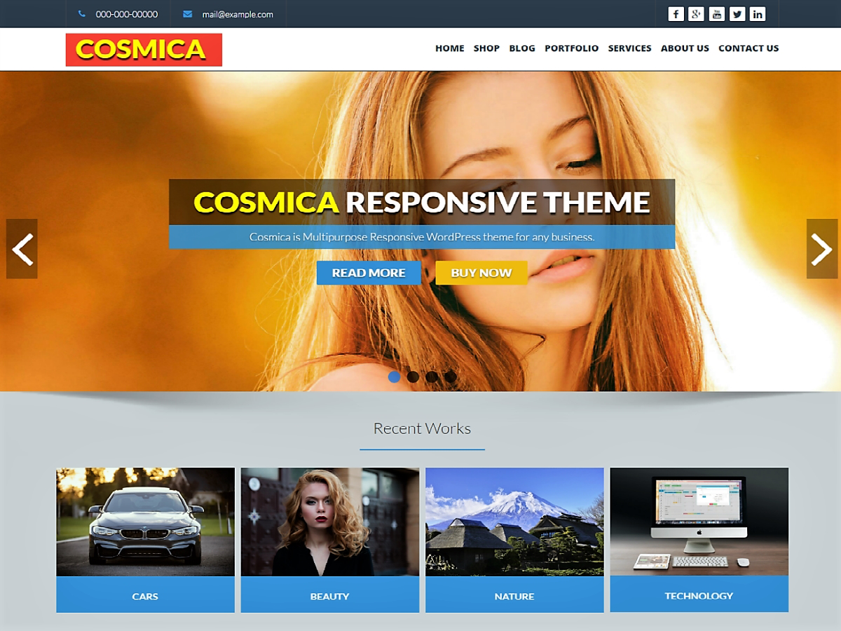 cosmica WordPress Theme by kapilsharma12
