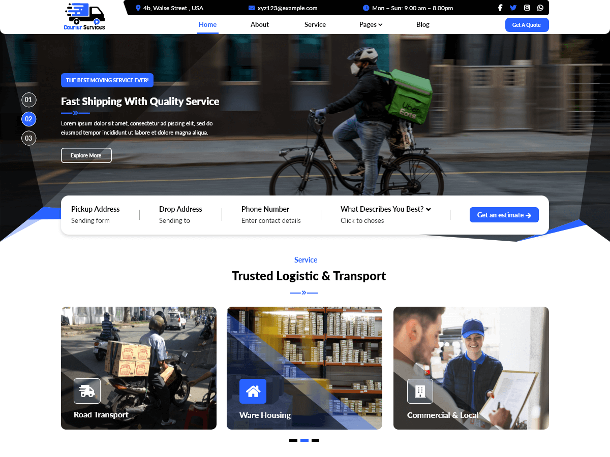 Courier Services screenshot