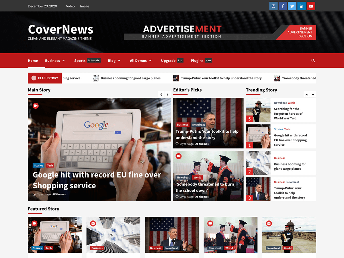 CoverNews WordPress Theme by limestreet