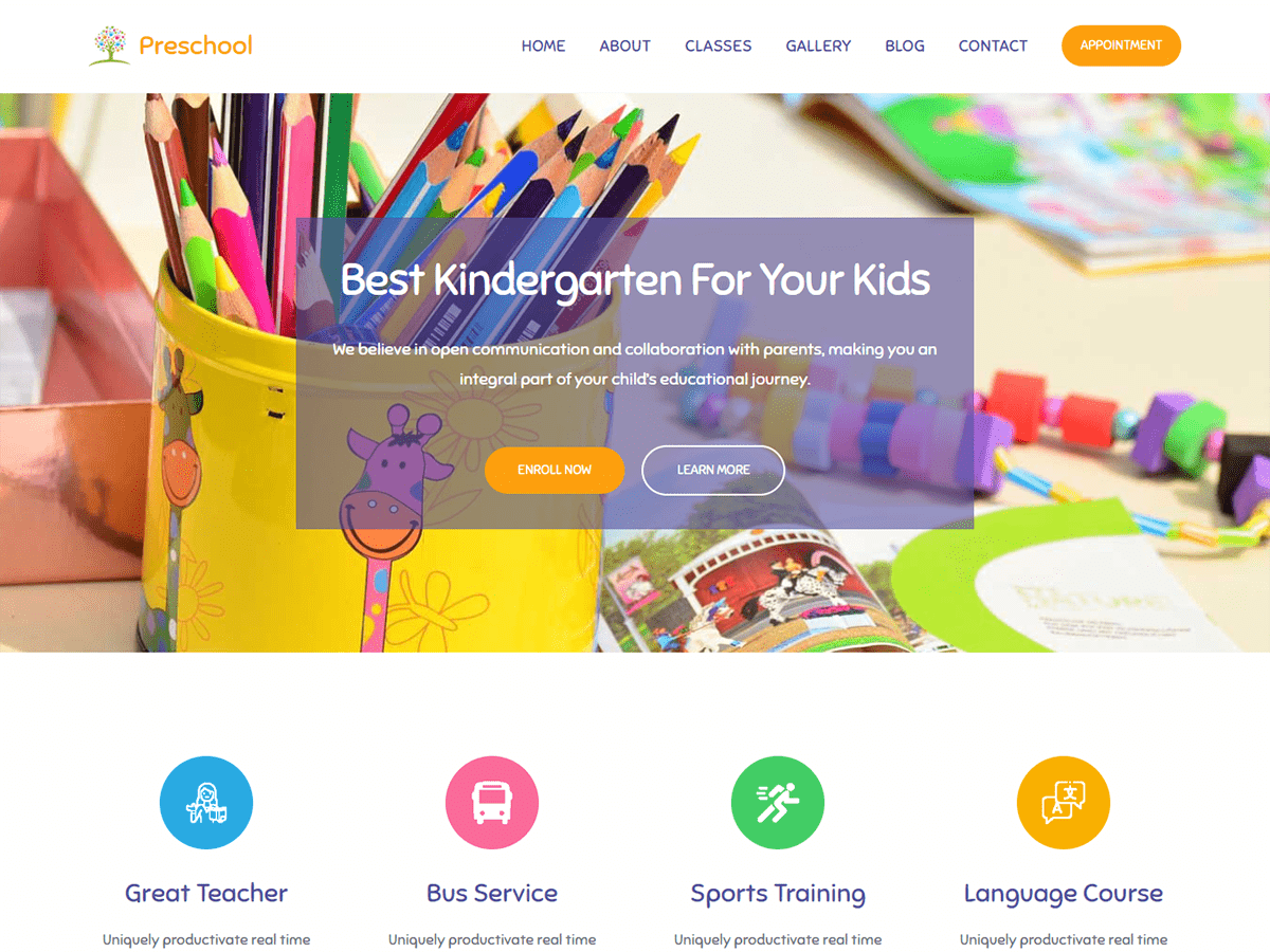 Creativ Preschool FSE Screenshot