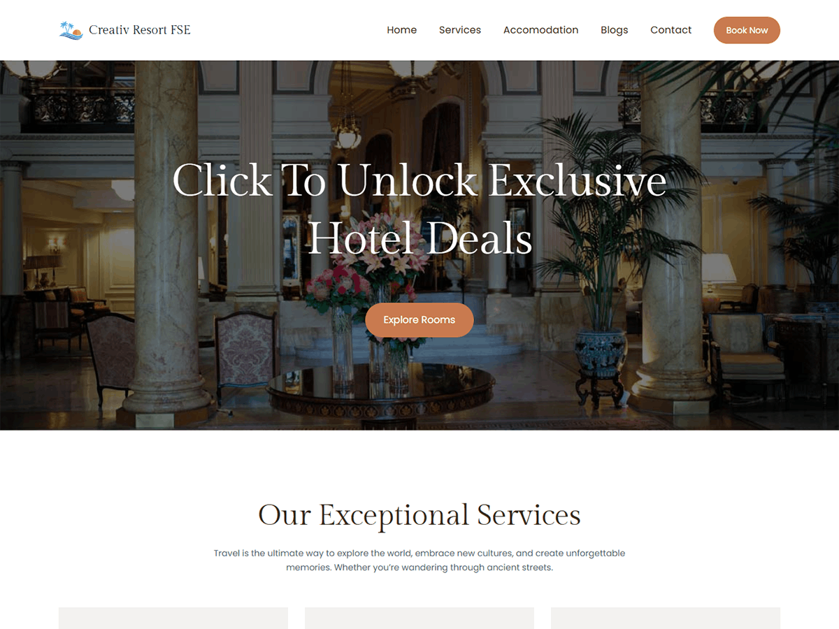 Creativ Resort FSE Screenshot