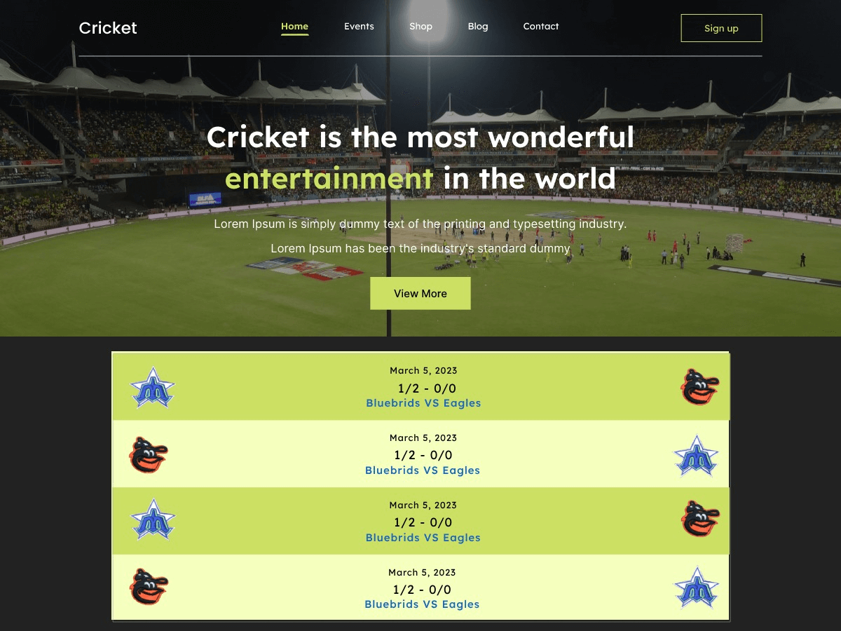 Cricket Tournament screenshot