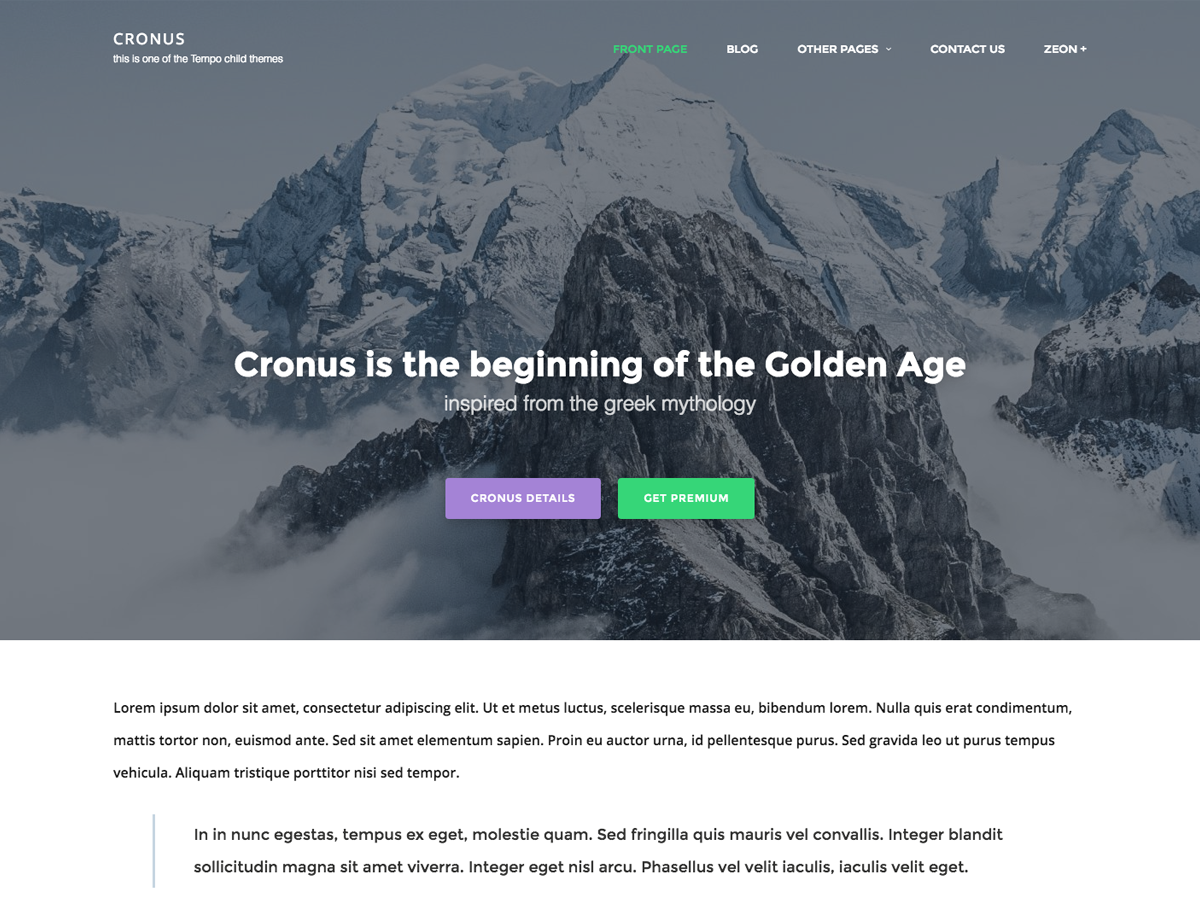 Cronus WordPress Theme by mythemes