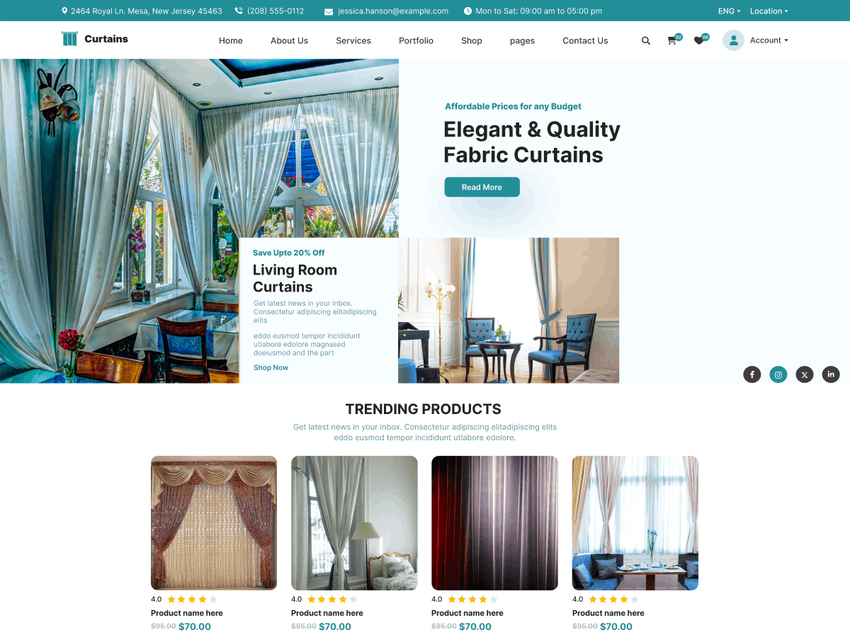 Curtains Fabric screenshot
