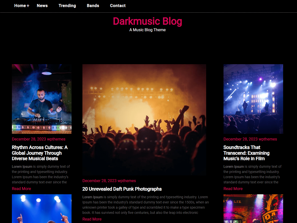 Darkmusic Blog screenshot