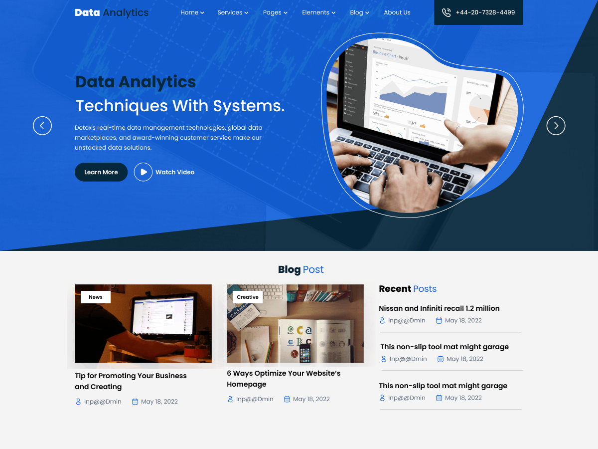 Data Analytics Center screenshot
