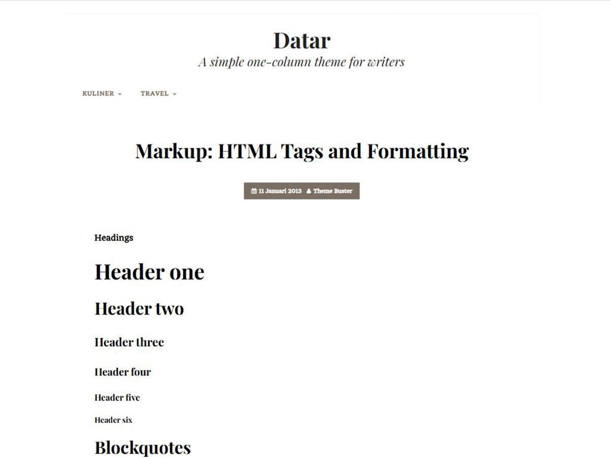 Datar screenshot