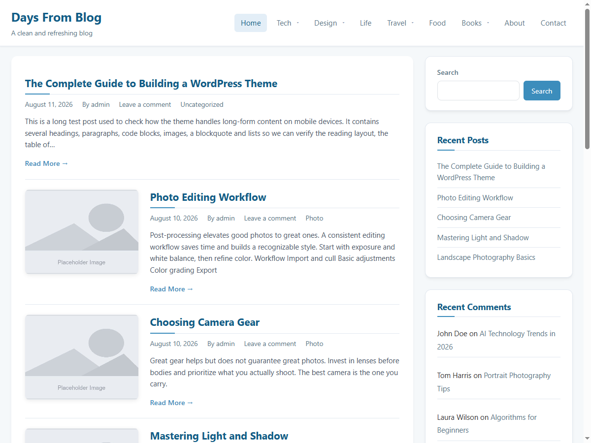Days From Blog