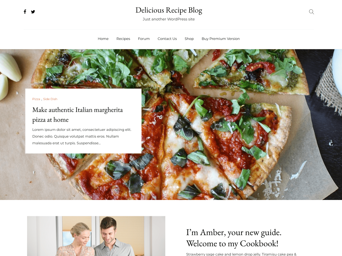 Delicious Recipe Blog screenshot