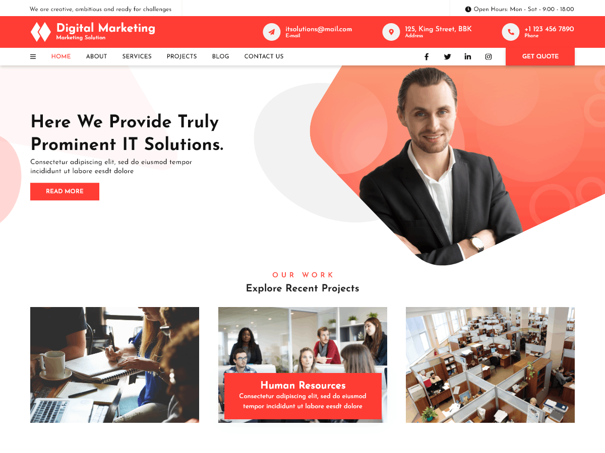 Digital Marketing Elementor screenshot