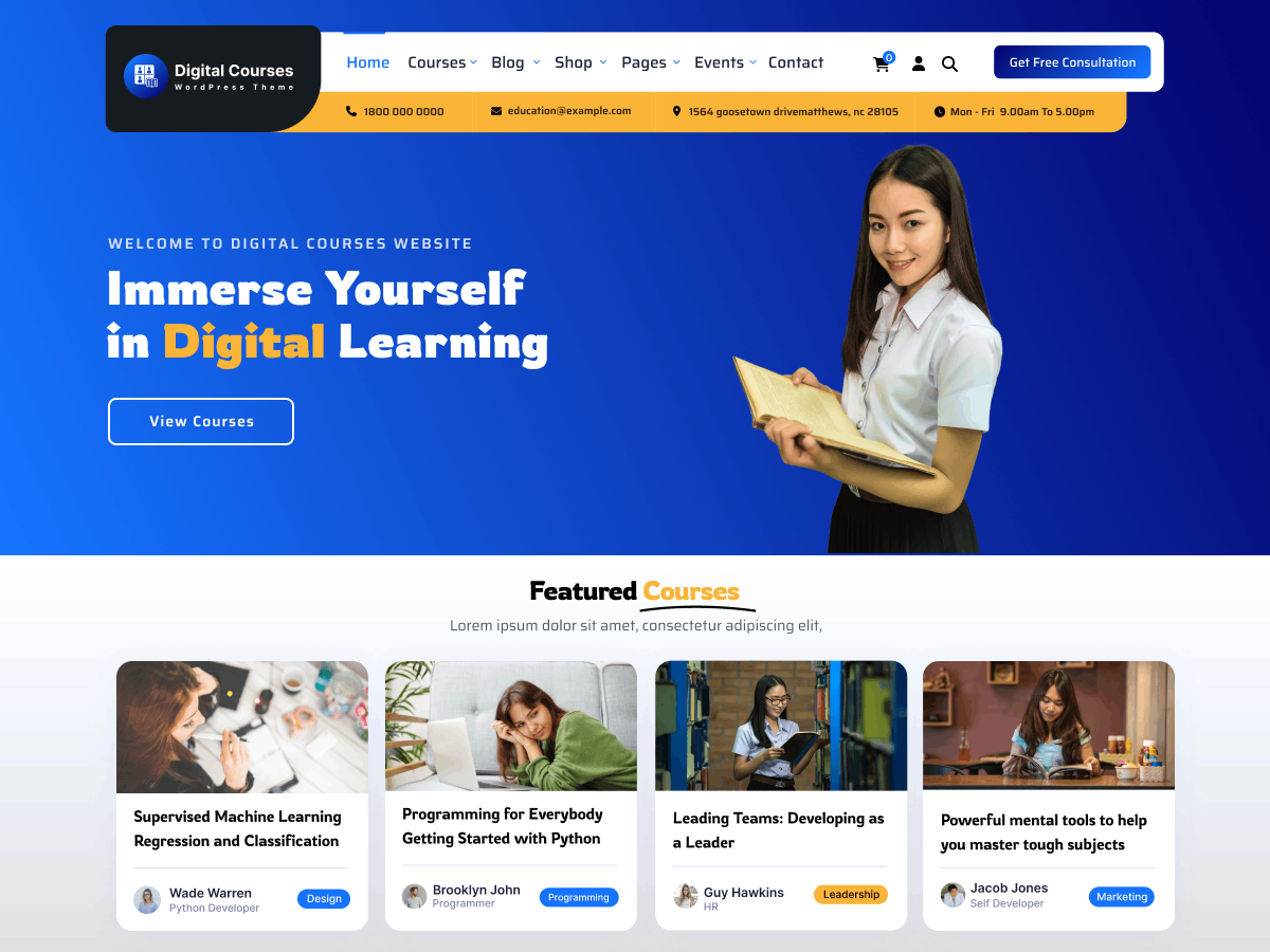 Digital Online Courses screenshot