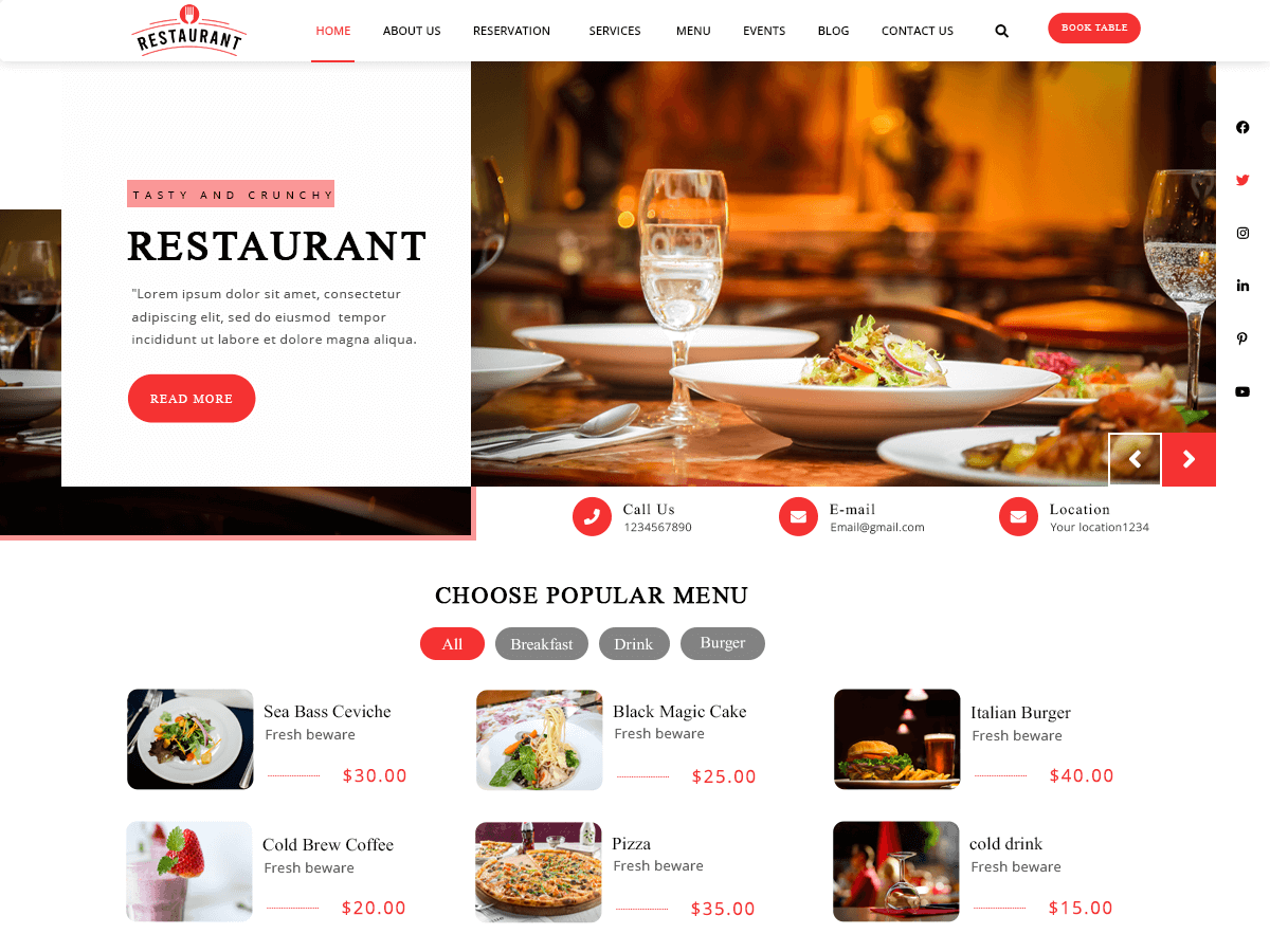Diner Restaurant screenshot