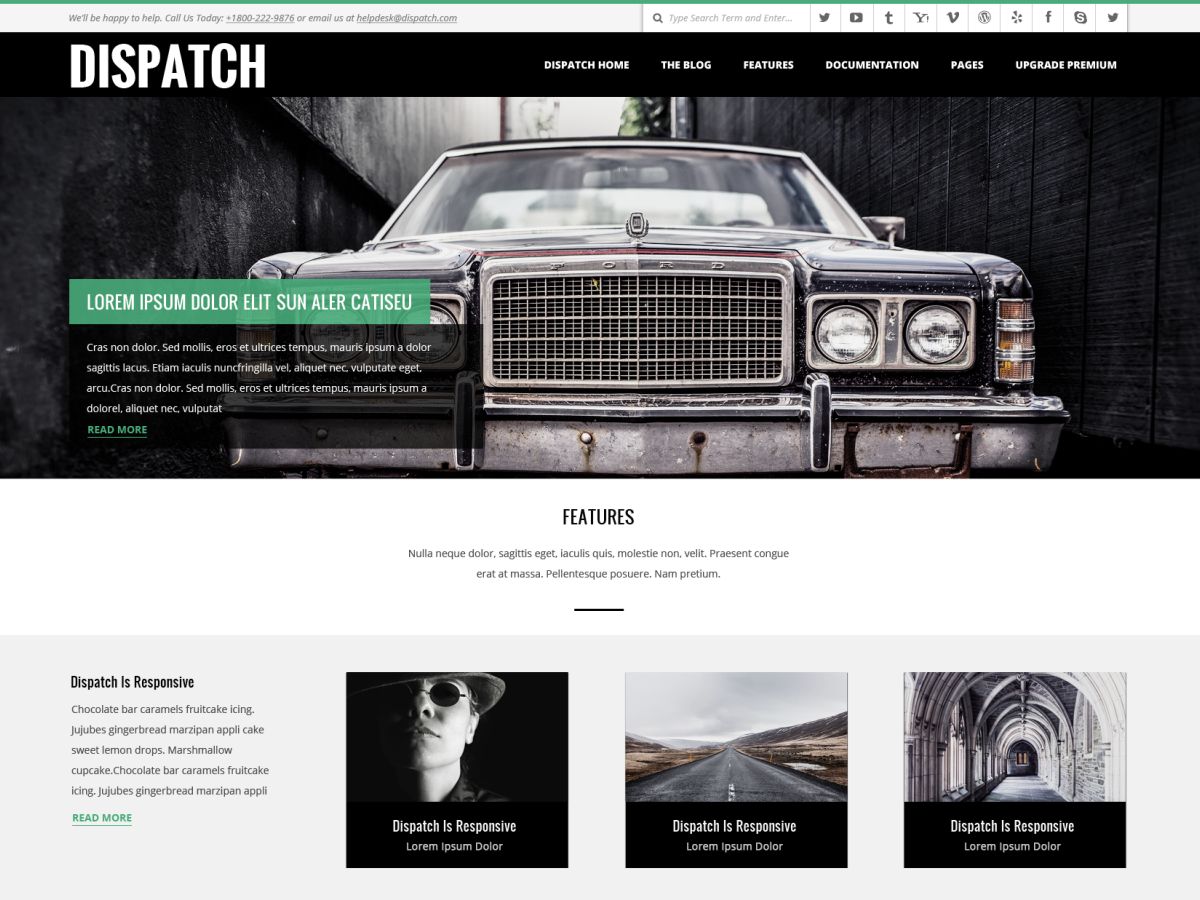 Dispatch Free WordPress Theme by wphoot