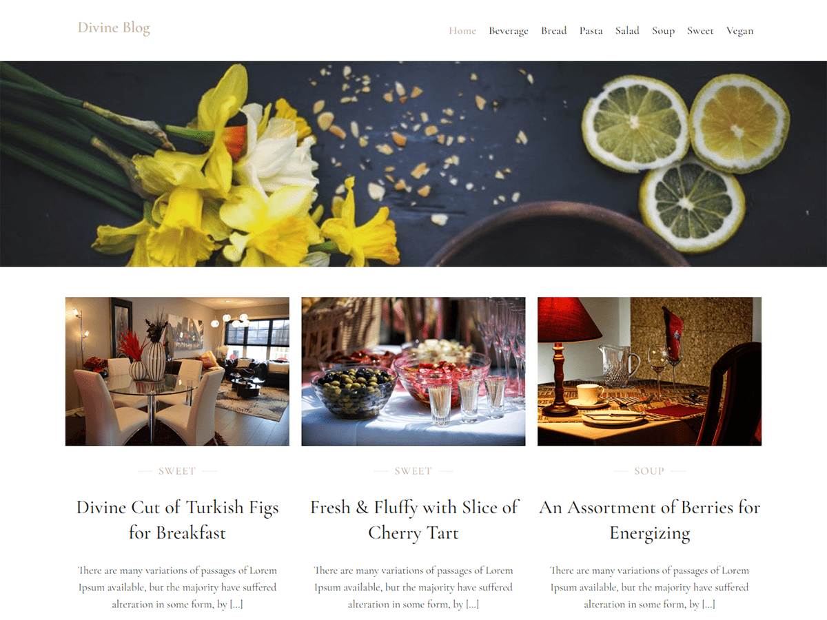 Divine Blog Screenshot