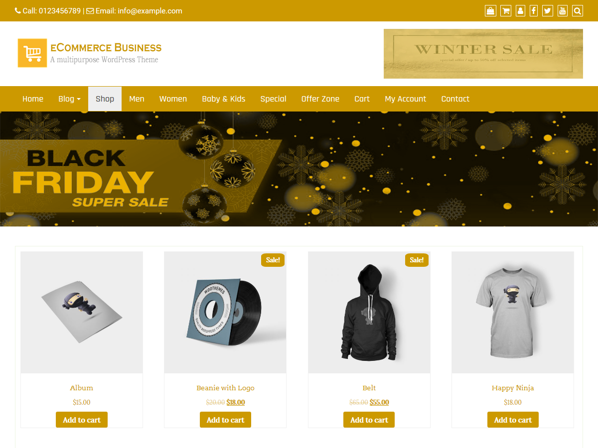 eCommerce Business Screenshot