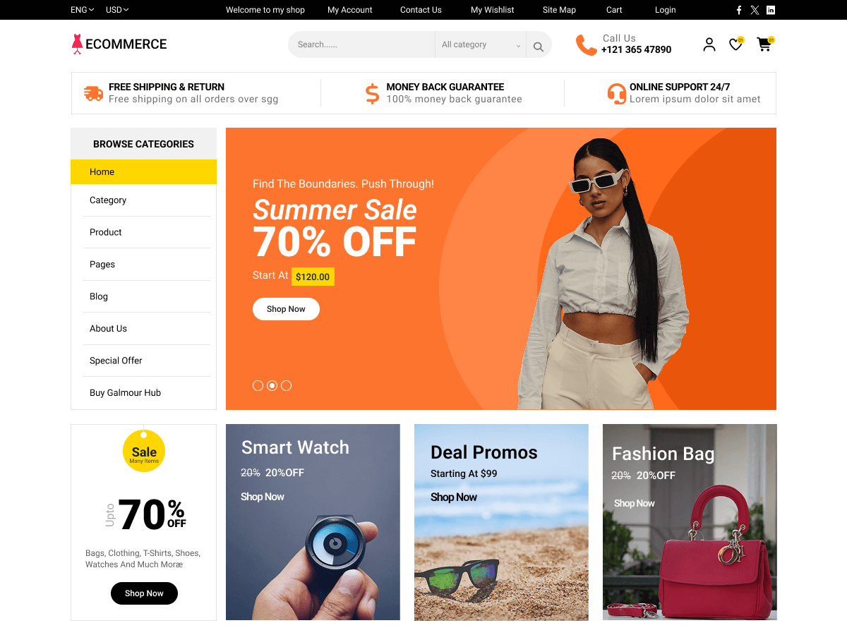 Ecommerce Gift Cart screenshot