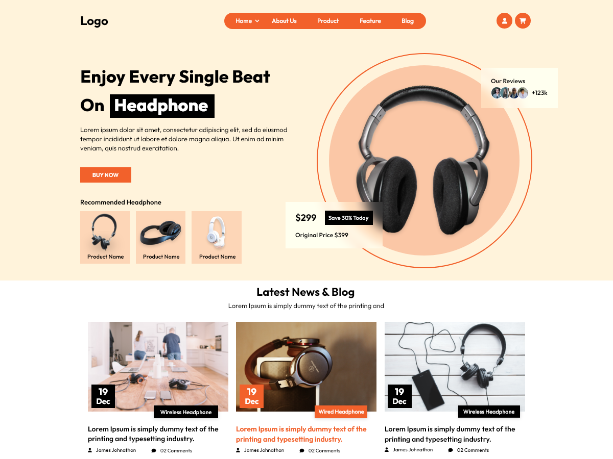 Ecommerce Landing Page screenshot