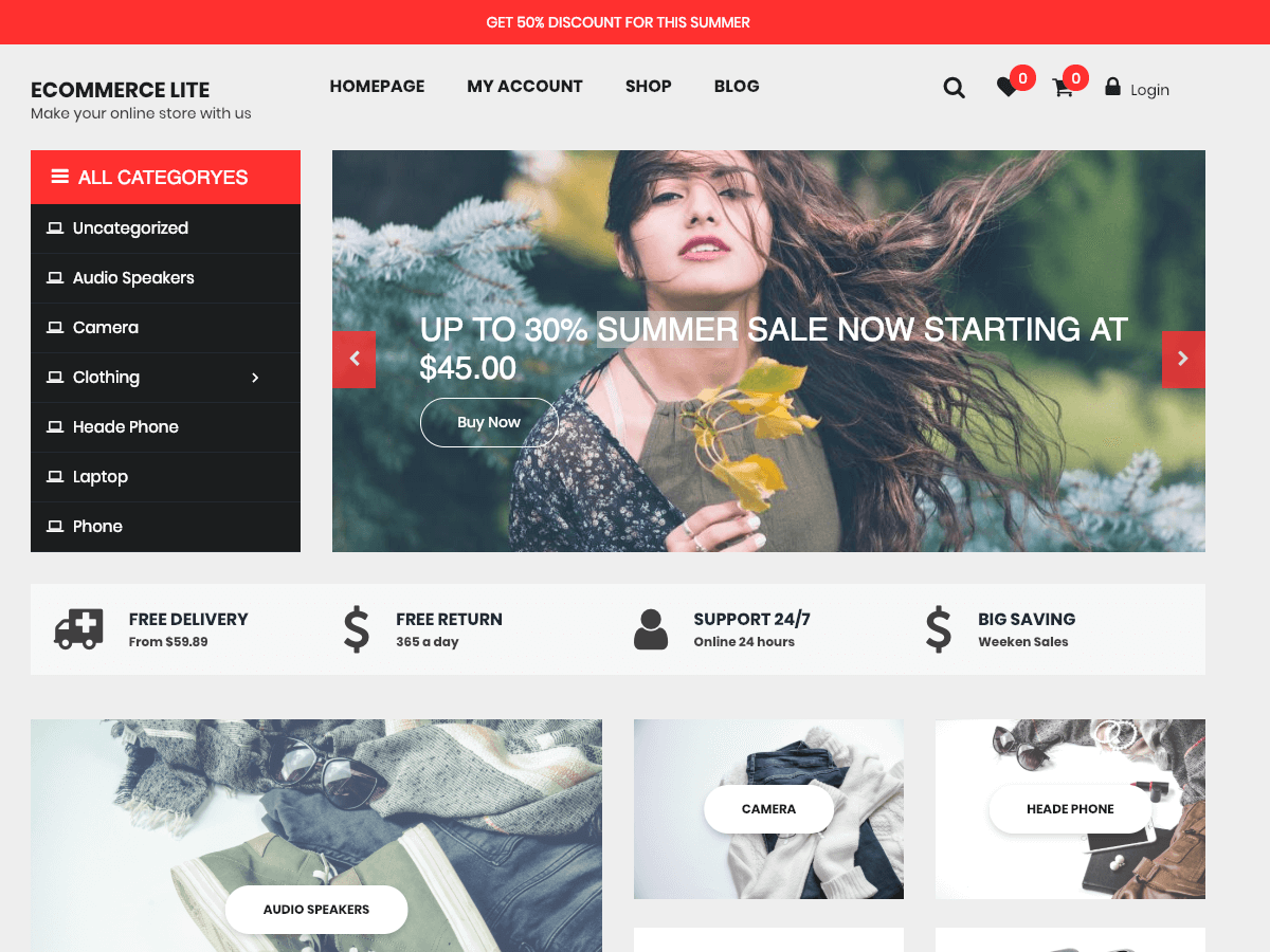eCommerce Lite WordPress Theme by spiderbuzz