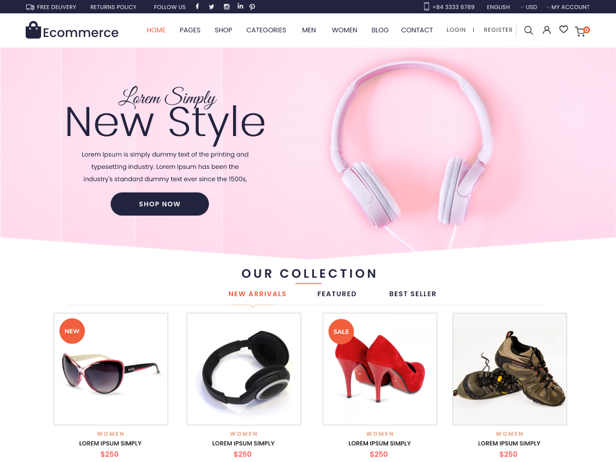Ecommerce Mega Store screenshot