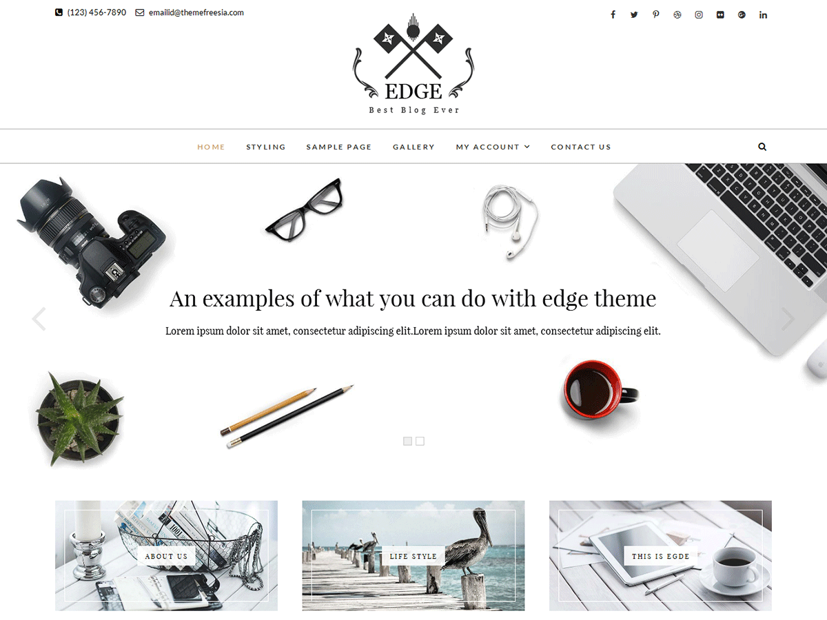 Edge Free WordPress Theme by themefreesia