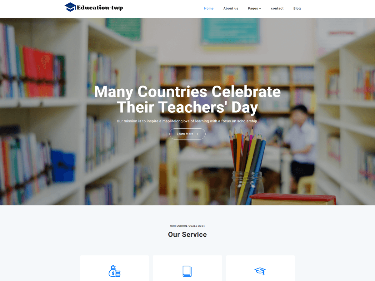 Education Elementor Screenshot