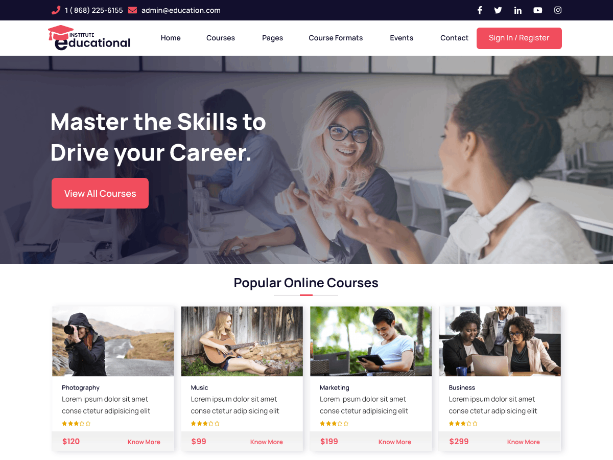 Educational Institute Theme — WordPress.com