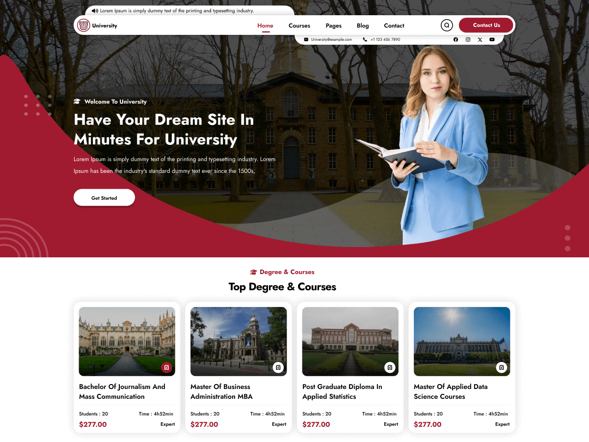 Educational University screenshot