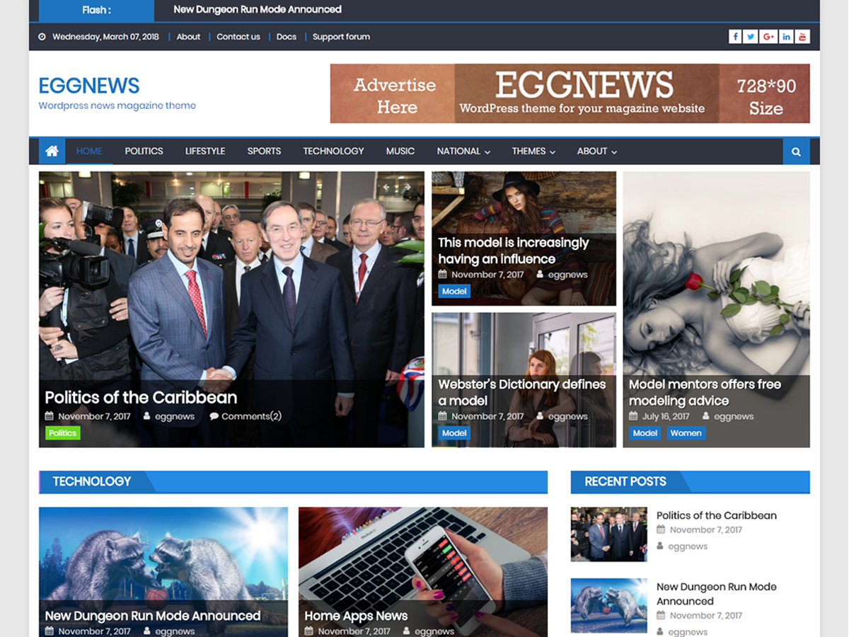 Eggnews Free WordPress Theme by themeegg