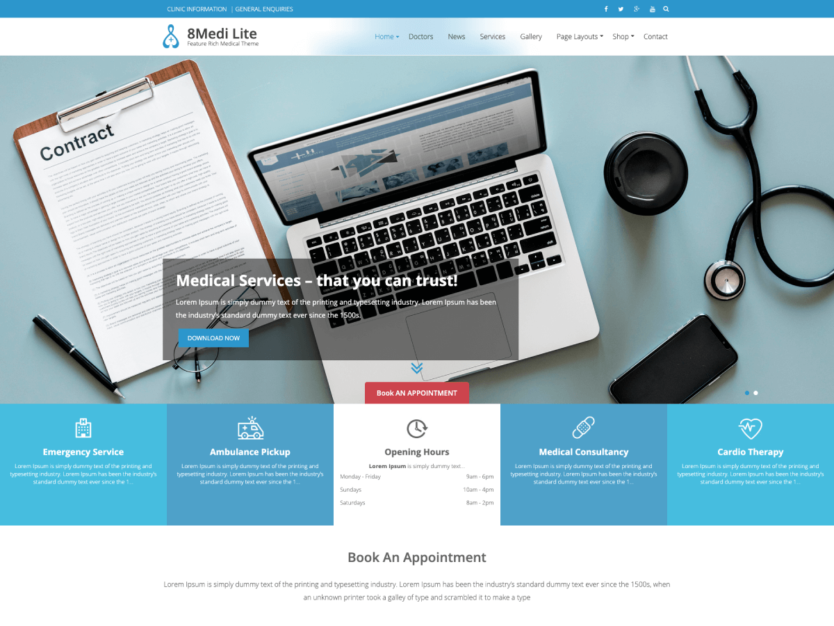 Eightmedi Lite Free WordPress Theme by 8degreethemes