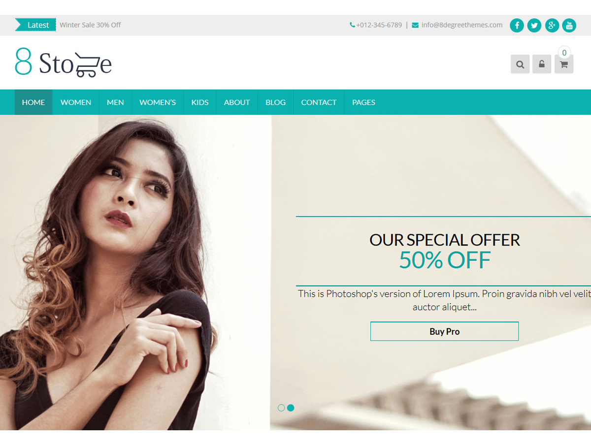 EightStore Lite WordPress Theme by 8degreethemes