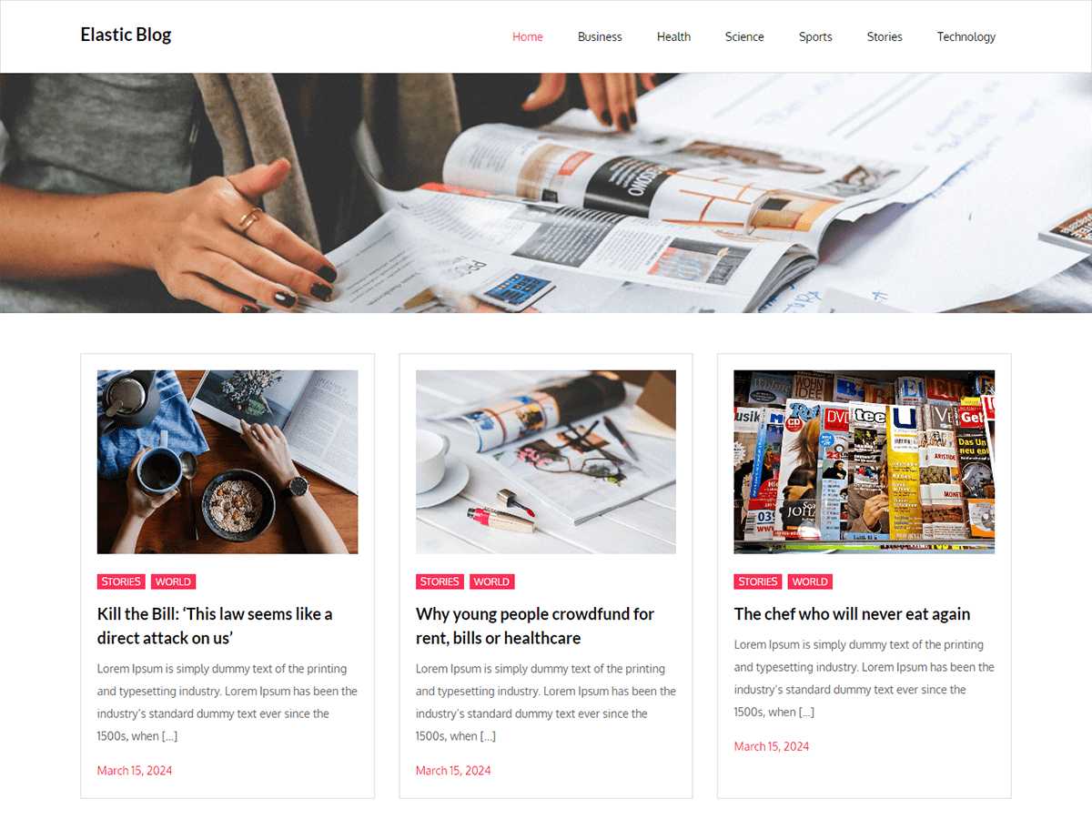Elastic Blog Screenshot