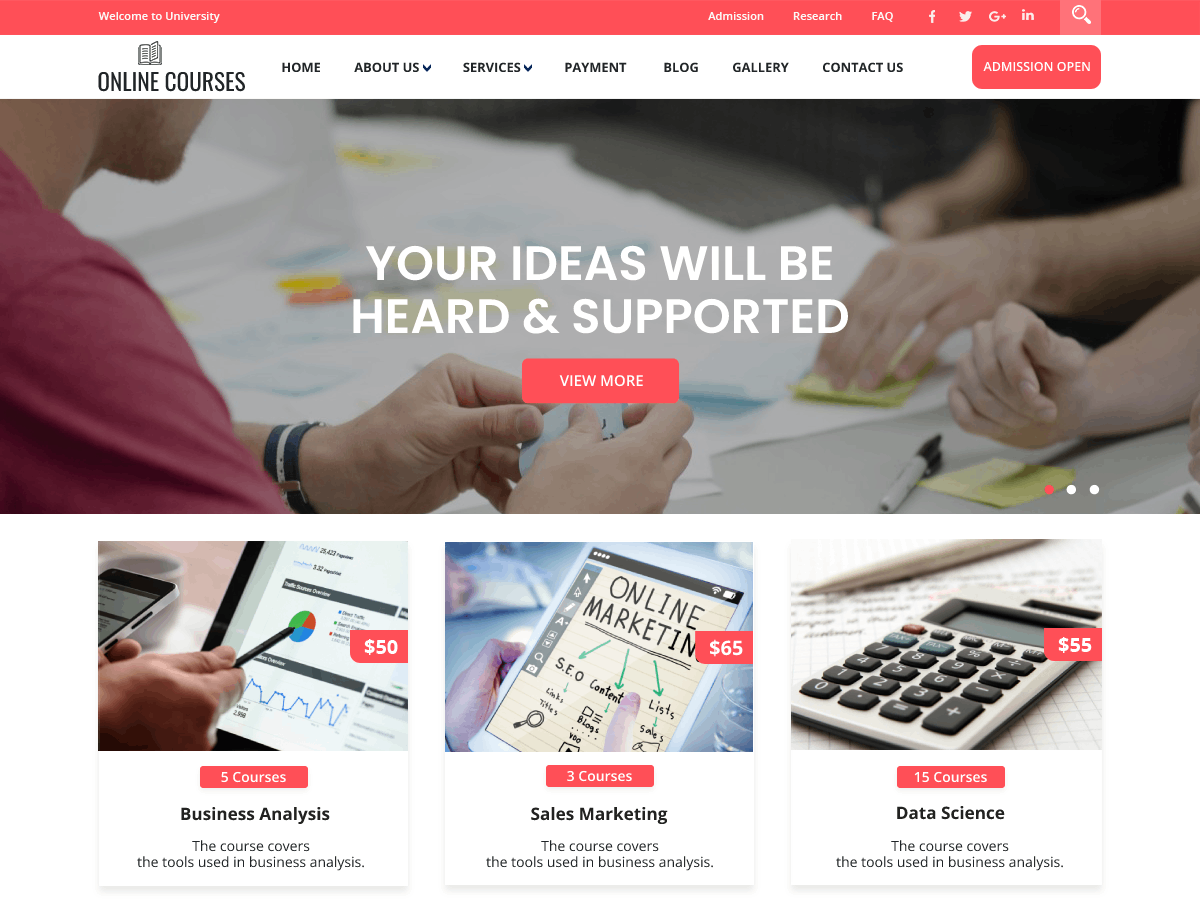 Elearning Online Courses Screenshot