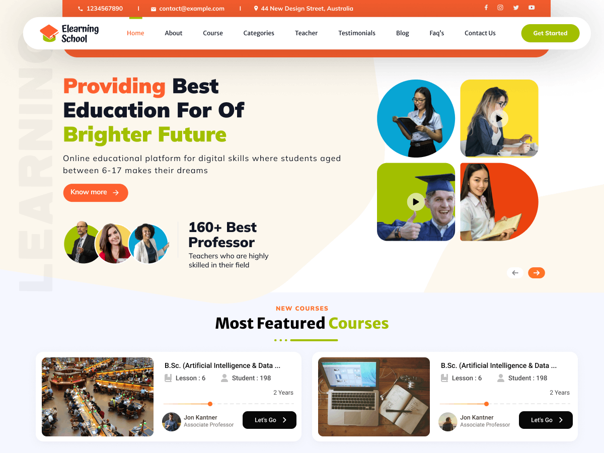 Elearning School screenshot