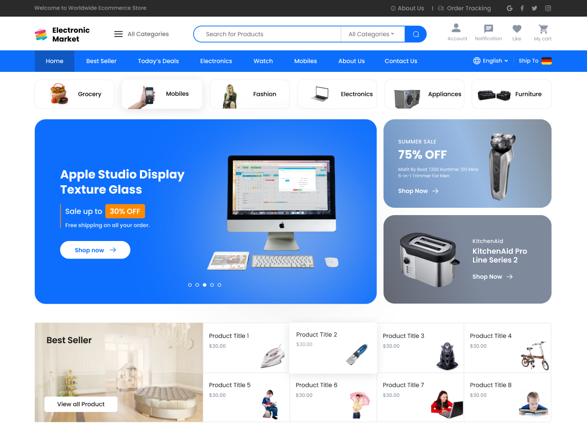 Electronic Supermarket screenshot