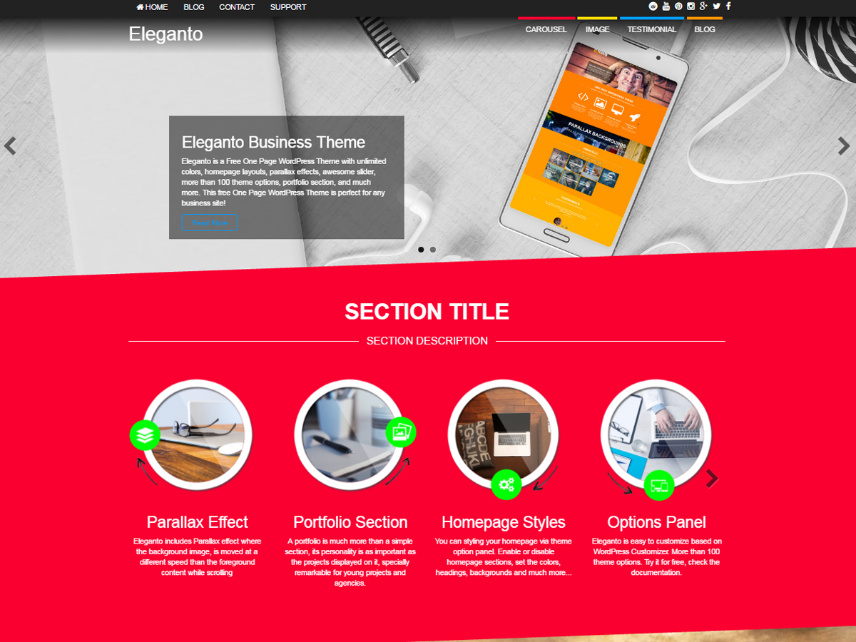 Eleganto WordPress Theme by themes4wp