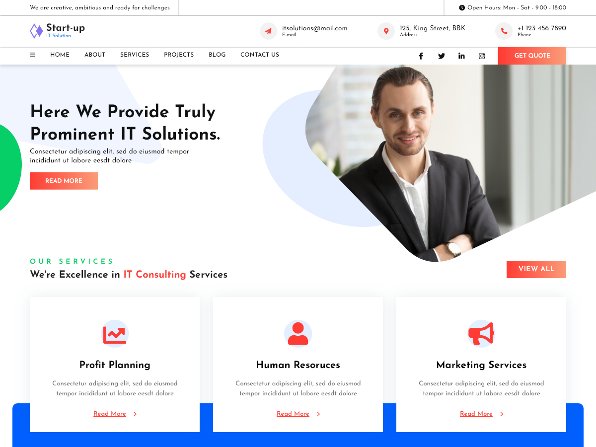 Elemento Startup screenshot