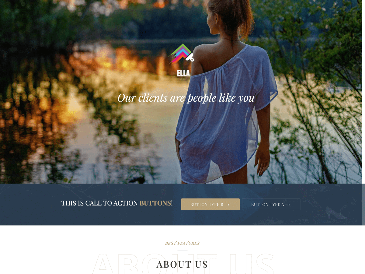 Ella Parallax One Page screenshot